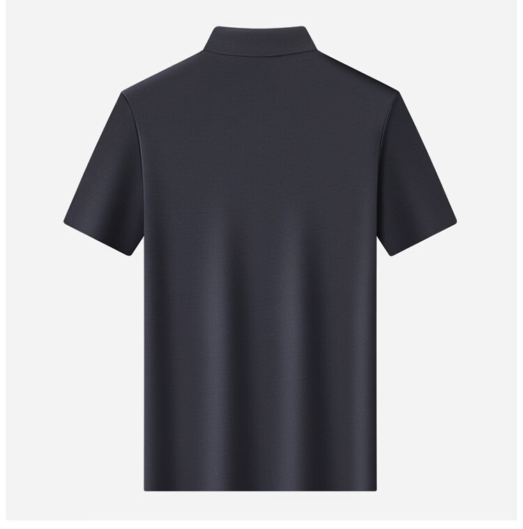 Edenbo Men's Short Sleeve Polo Shirt Modal Mulberry Silk Casual Top Dark Gray 170/88A (L) 18