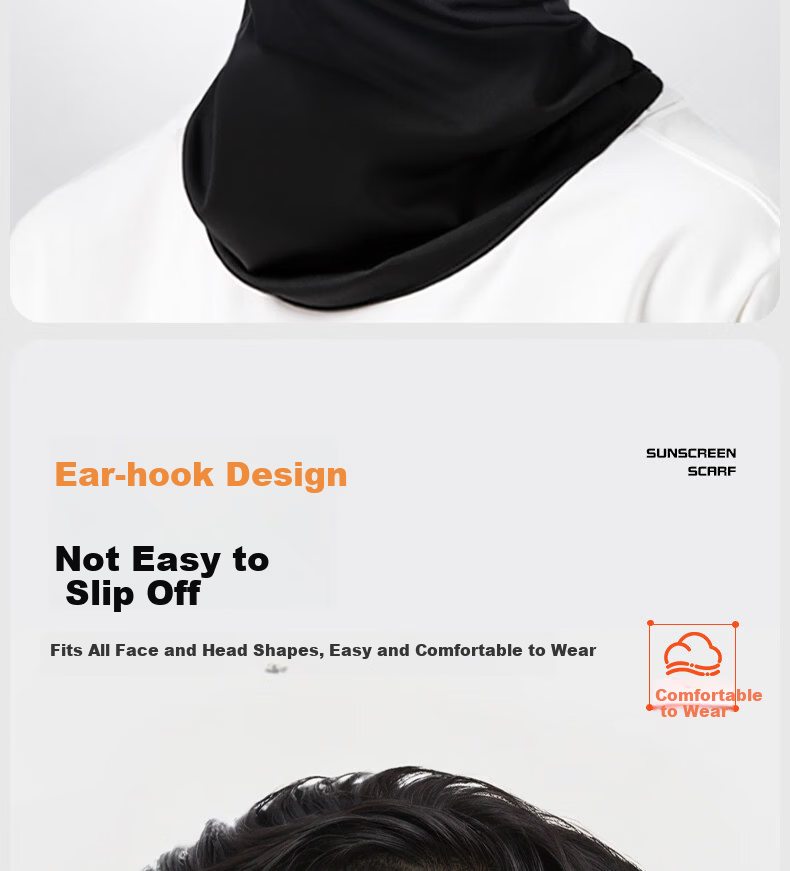 Li-Ning Unisex Sun Protection Face Mask UV Protection Ear-Hook Cycling Summer Ice Silk Mask Neck Gaiter Windproof Dustproof Scarf 10