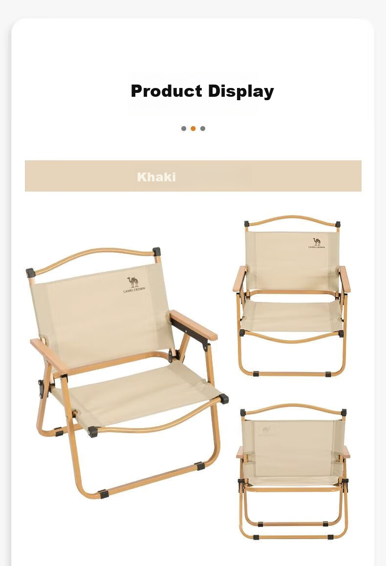 CAMEL Outdoor Folding Camping Chair Kermit Fishing Stool Beach Chair Outdoor Table and Chair 1J722C7586C 21