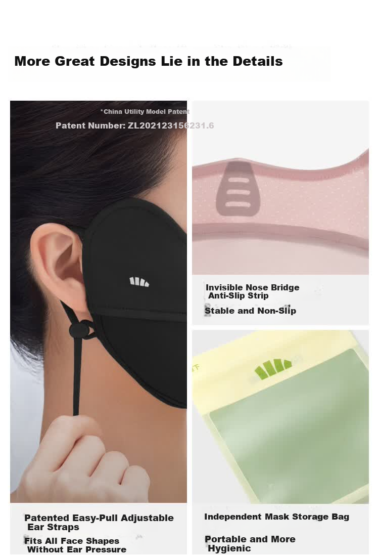 Beneunder Cooling Sun Protection Face Mask Sun Shield Face Cover Neck Gaiter Cycling Face Guard Medical Breathable Eye Corner Sunblock Blue 11