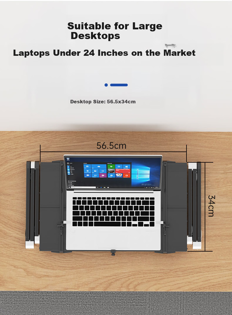 YINO Bed Laptop Table Foldable Lazy Stand Aluminum Portable Adjustable Laptop Desk Large Desktop TX Black 13