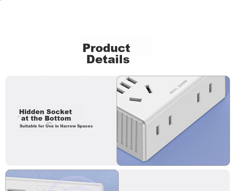 Kyfen Model 86 Wall Control Power Adapter Socket Converter Multi-Outlet Plug for Home Bedroom Kitchen Use 22