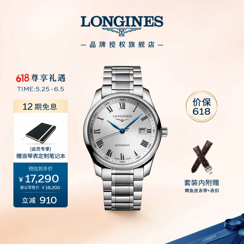 LONGINES Master Collection Men's Stainless Steel Mechanical Watch L27934966