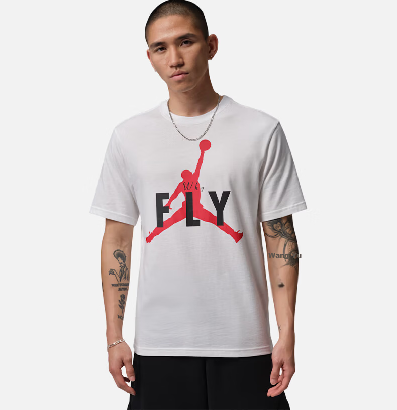 Jordan Men's Summer New Fashion Trendy Sports Casual Breathable Short Sleeve T-Shirt IF3156-010 Black L 2