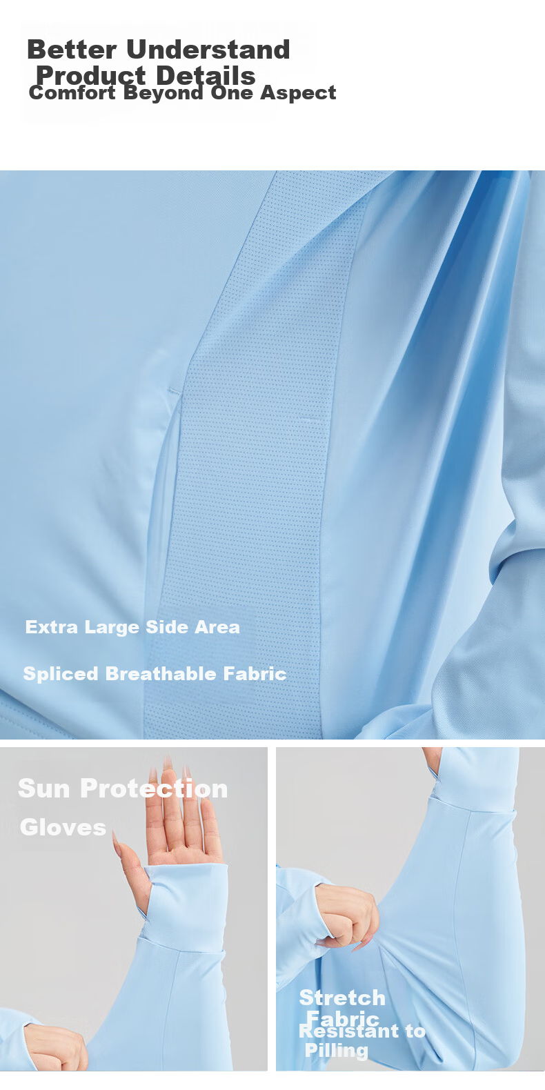 LangSha Women's Sunscreen Jacket Spring Summer Ice Silk Cooling UV Protection Breathable Comfortable Outdoor Skin Jacket 543 13