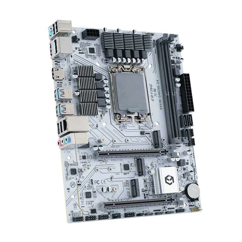 Ering B660M MATX Desktop Motherboard ARGB Support 12th/13th Gen Core CPU D4 Memory DIY B660M-GAMING-D4 White