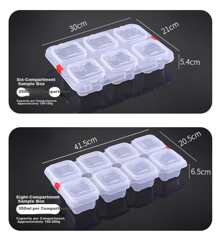 Danshi Zhiyuan Food Sampling Boxes Canteen Sample Containers Dish Sampling Fresh-Keeping Boxes 300ML 10 Pieces (Beijing Warehouse) 13