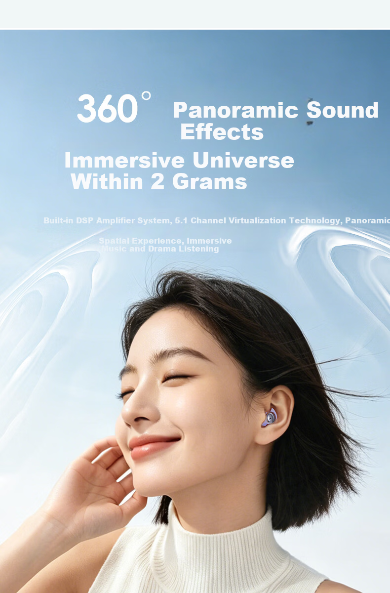 Chengao Sleep Headphones Deep Sleep Pod Bluetooth Earphones Wireless Noise-Cancelling Sleep Earplugs Invisible Compact Side-Sleeping Compatible S6 Purple 10