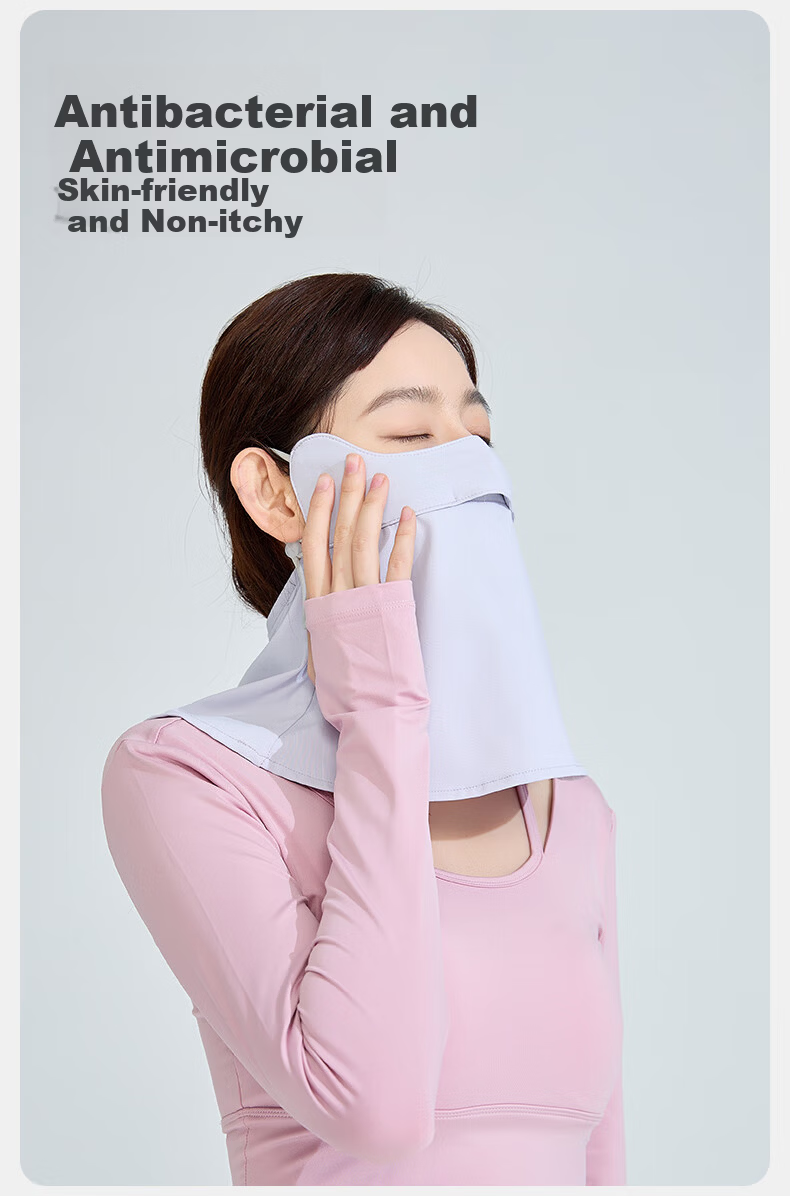 UV100 Taiwan Summer New UV Protection Face Mask Cycling Neck Guard Sunshade Sunscreen Mask 24503 Dark Night Black 12