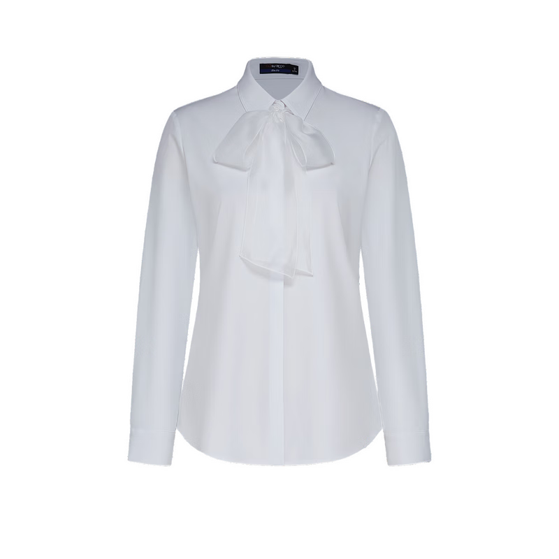 G2000 Women's 2026 Spring Summer Long Sleeve Shirt [Wrinkle-Free Quick-Dry / Comfortable Stretch / With Ribbon / Same Style as Mall]
