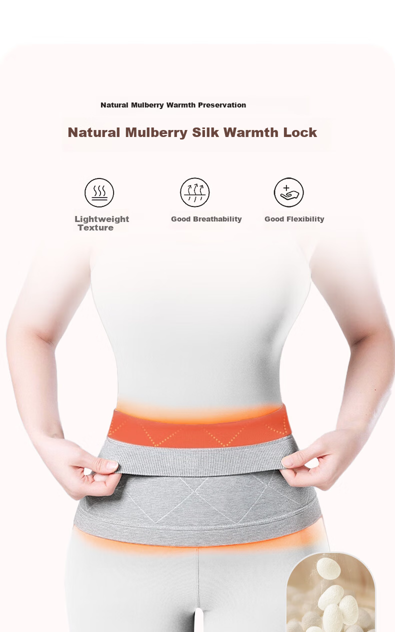 CABANIS Summer Silk Waist Support Belt Warm Stomach Navel Protection for Cold Prevention Autumn Lumbar Muscle Strain Air Conditioning Room 3