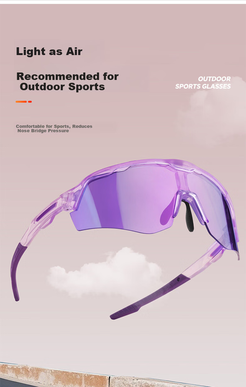 40,000km Cycling Glasses Windproof Photochromic Day and Night Use Road Bike Goggles Black Frame White to Gray 8