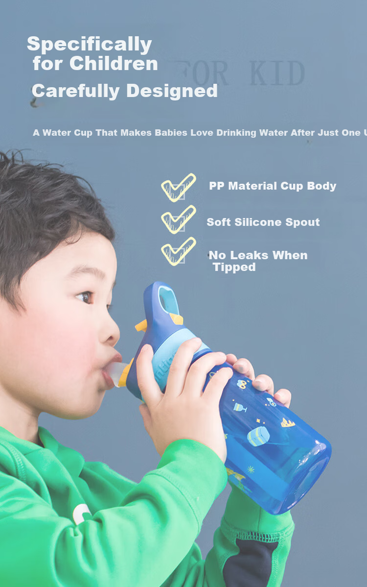 Contigo Kids Straw Plastic Water Bottle Cute Bear 420ml (Vent Button) HBC-GIZ267VP 2