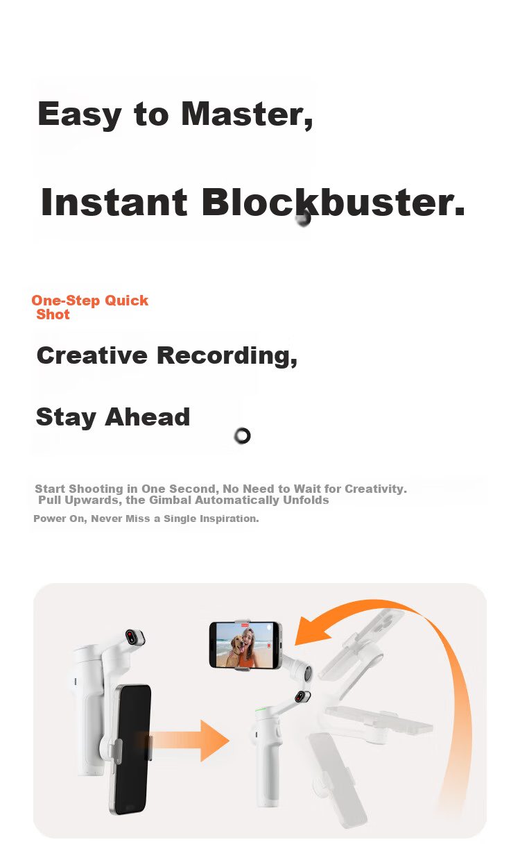 Insta360 Flow 2 Pro Smartphone Gimbal Handheld Stabilizer AI Tracking 3-Axis Selfie Stick Anti-Shake Vlog Tripod (Dynamic White AI Tracking Module Gift Box) 5
