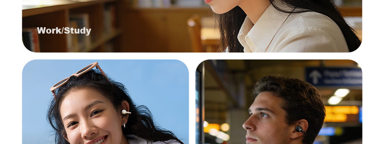 IKF Zhaoyue Clip-on Bluetooth Earphones Wireless Open Bone Conduction Non-In-Ear Zero Sensation Cushion Ultra-Long Battery Life Sports for Huawei Apple Yunyan White 29