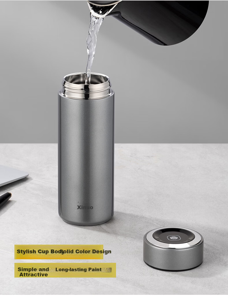 Heenoor Insulated Tumbler 316L Stainless Steel Water Bottle Men's Premium Business Car Tea Cup XN-CB001C Dark Blue 410mL 12