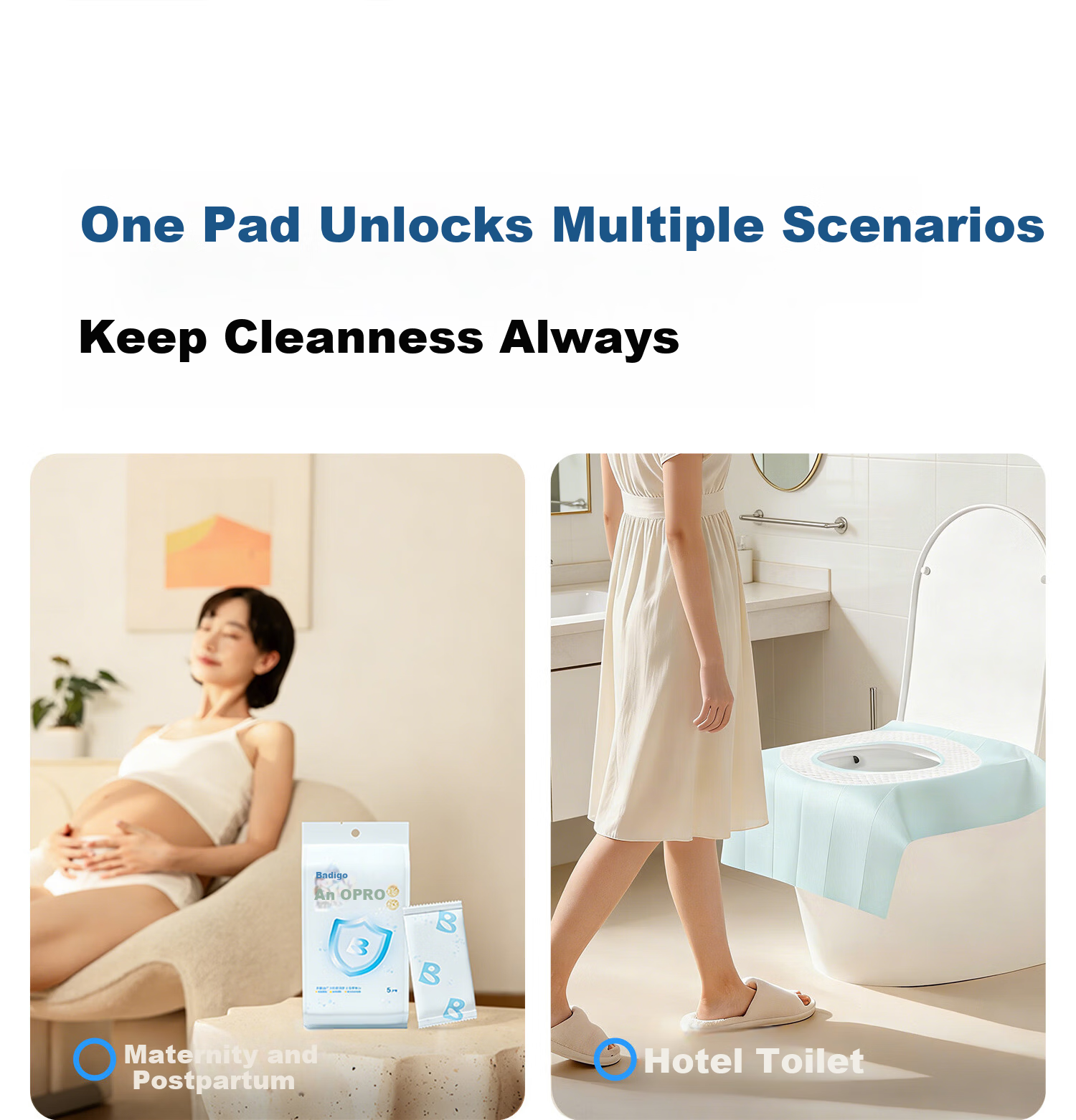 BADIGAO Disposable Toilet Seat Cover, Green Full Coverage, Travel Essential, Portable, Maternity Travel Toilet Seat Cover Set, Paper Seat Pad 28