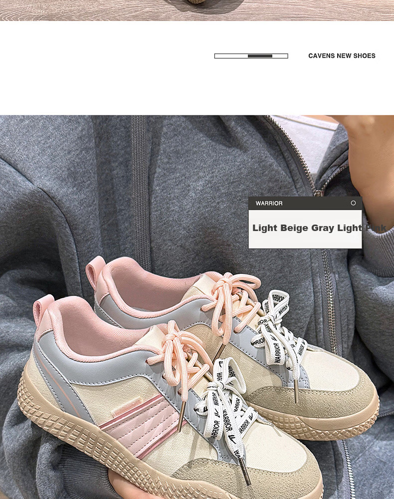 Warrior Women's Shoes 2026 Summer New Classic Fashion Versatile Canvas Sneakers Women Beige Gray Dark Blue Size 38 9