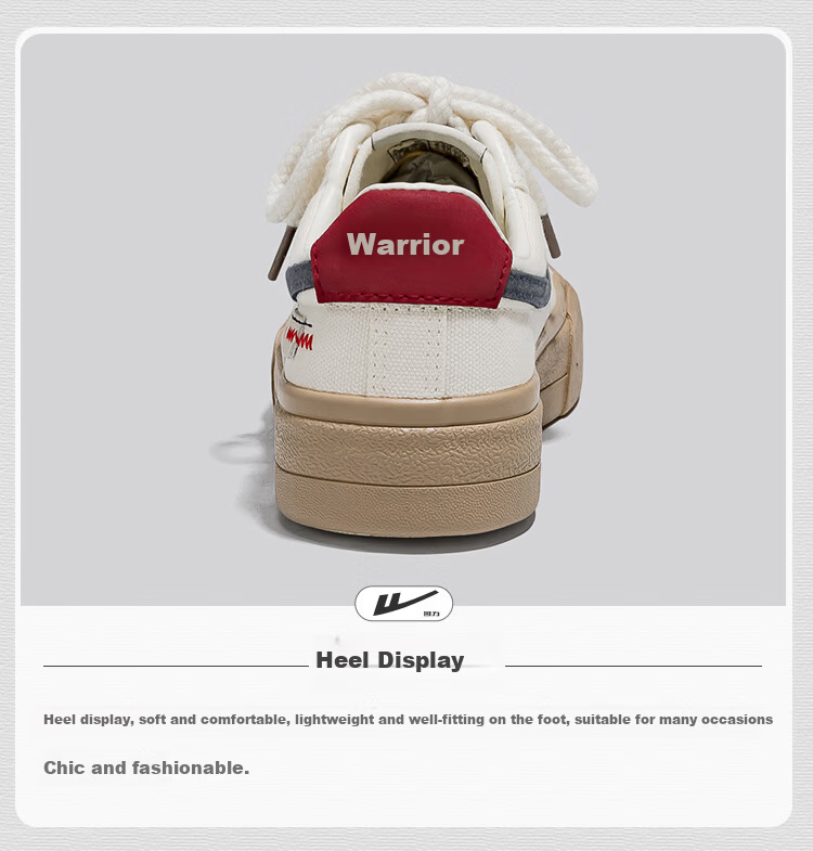 Warrior Canvas Shoes Women 2026 Spring New Fashion Thick Sole Versatile White Sneakers Ladies Skate Shoes 581 Pink 37 6