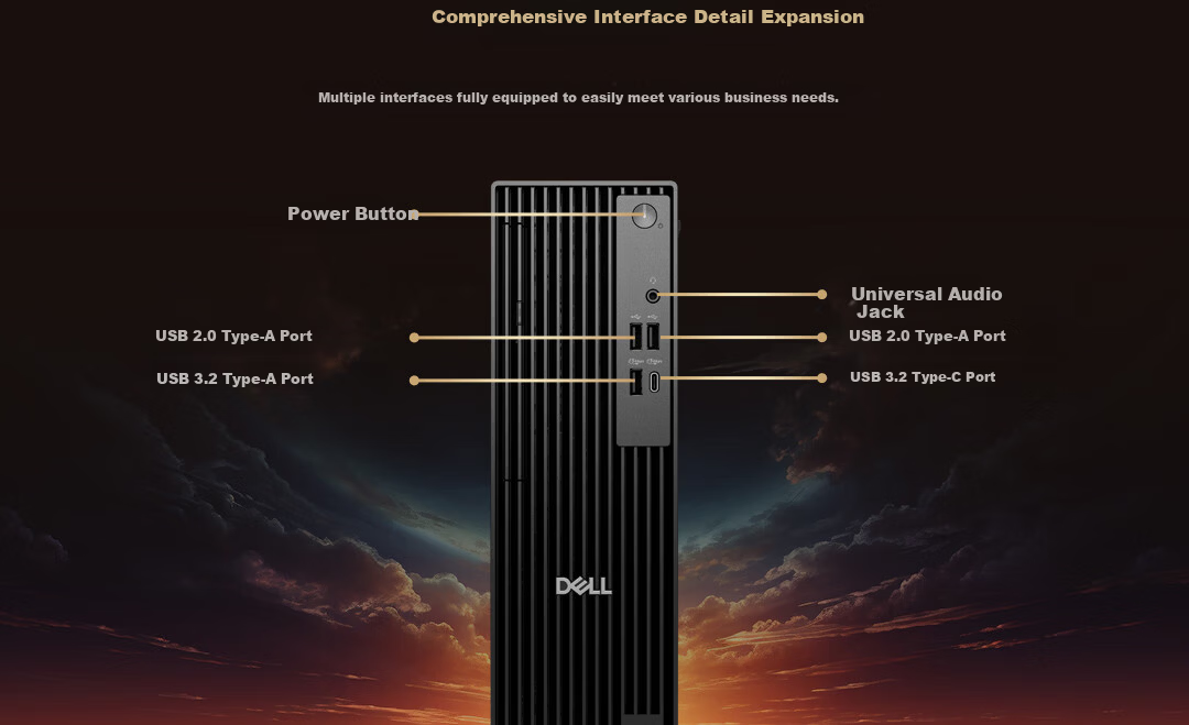 DELL Chengming Dell Pro Slim High-Performance Desktop Computer (Ultra5, 16GB DDR5, 512GB + 2TB), 23.8-Inch Large Screen, Commercial Office, Educational AI 9
