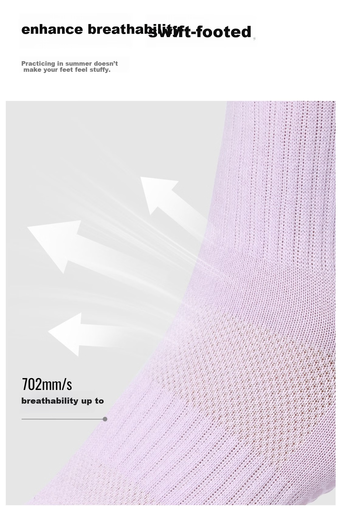 Keep Patchwork Mid-Calf Sports Yoga Socks One Size 35-39 Ice Berry Pink 5