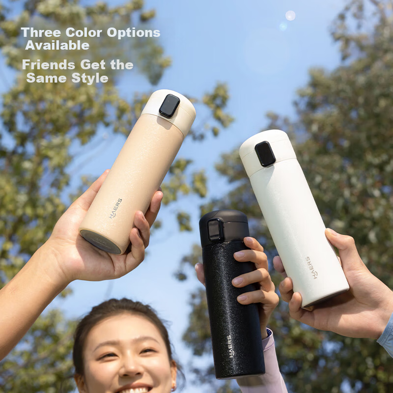 Hongmeng Smart Choice Haers Insulated Mug Compatible with Huawei Smart Intelligent Flip Lid Titanium Coated 450ml Gift for Men and Women
