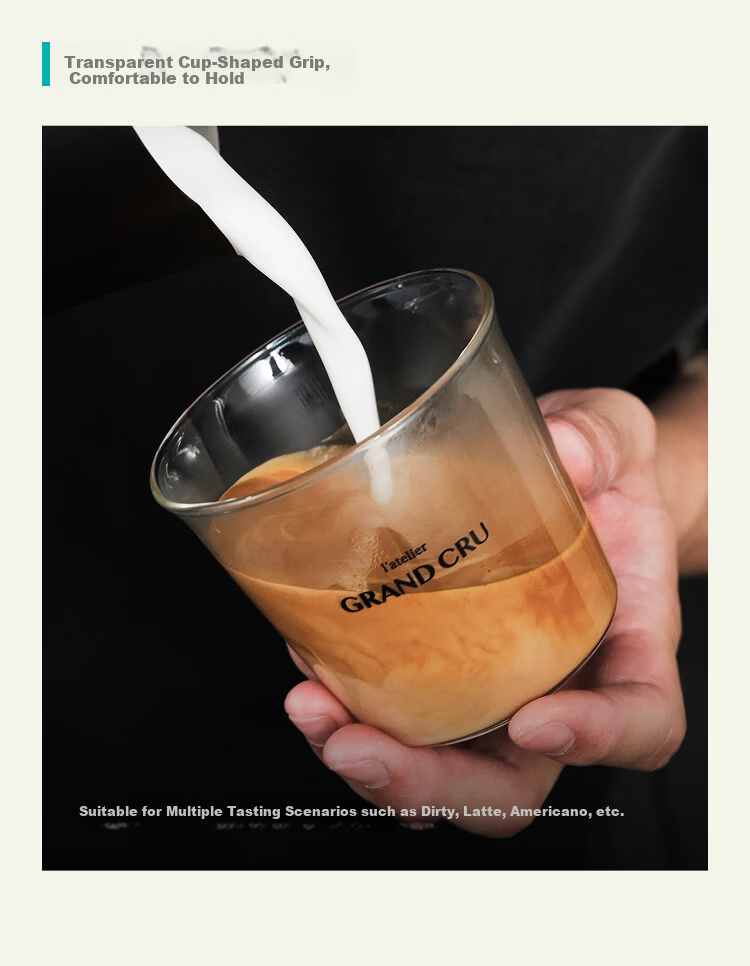 LATELIER GRAND CRU Coffee Glass Cup Multi-Purpose 260ml 5