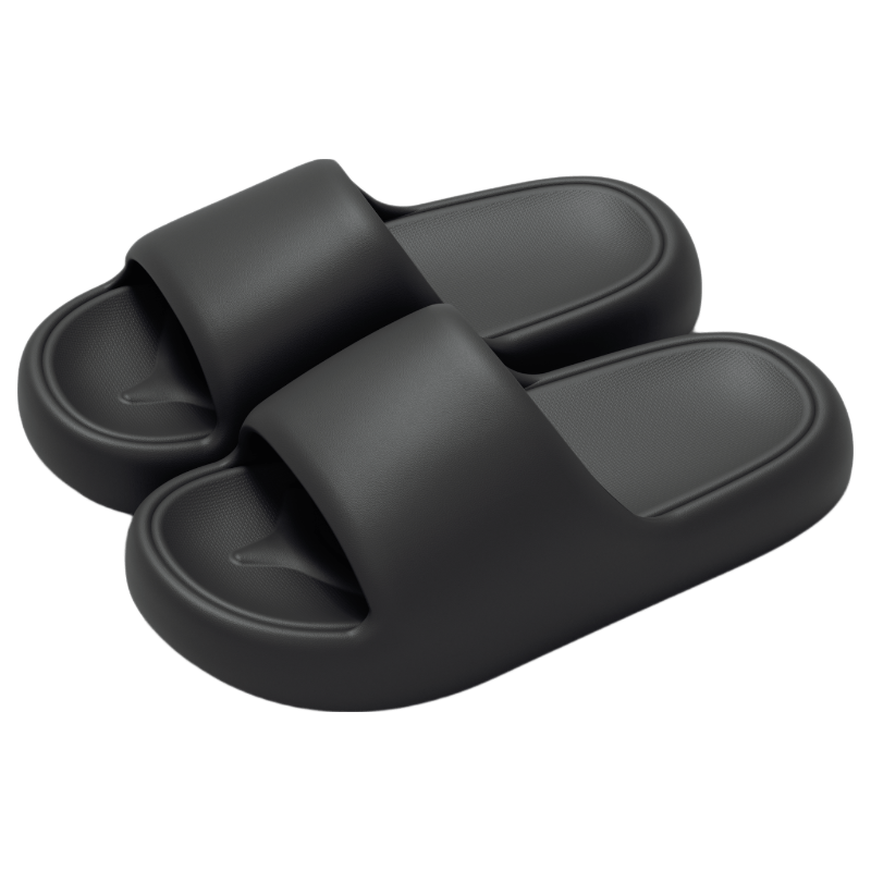 Biggator Plus Size Men's Non-Slip EVA Home Slippers 5051 Extra Large Thick Sole Summer Outdoor Black 40-41