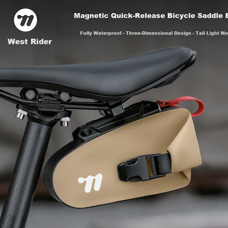 Xiqizhe Bicycle Saddle Bag Magnetic Quick-Release Storage Bag for Mountain and Road Bikes