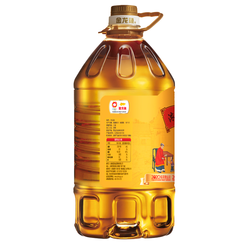 金龙鱼 食用油 非转基因 压榨 东北风味 浓香笨榨熟豆油 5L