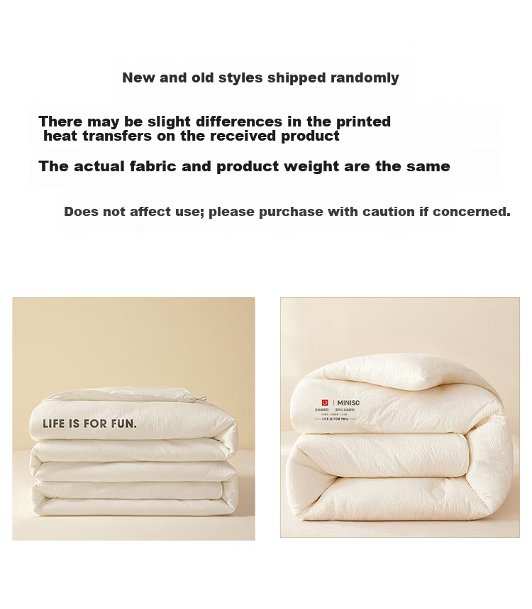 MINISO Antibacterial Soybean Quilt, All-Season Comforter, Cotton Quilt for Dormitory, Single Person Spring And Autumn Quilt, 180x220cm, 4 Ji 7