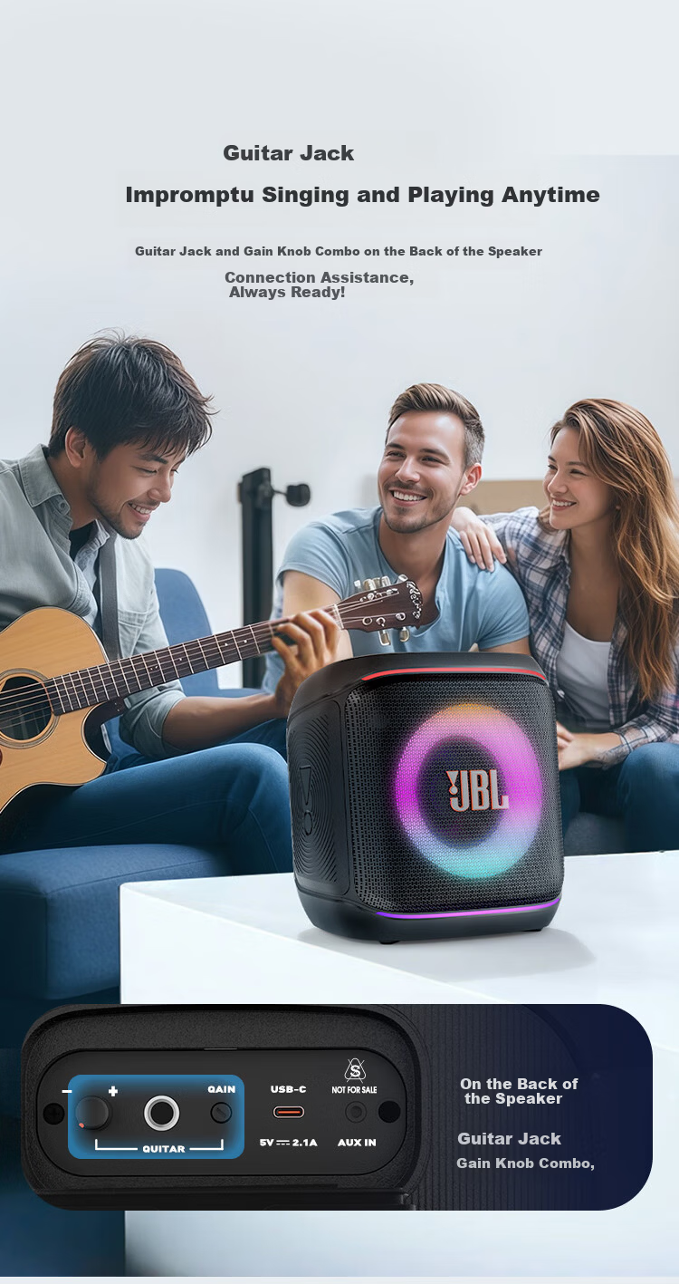 JBL PartyBox Encore 2 Bluetooth Speaker Outdoor Camping Home KTV Microphone All-in-One Karaoke Machine Singing Version 2 Speaker 11