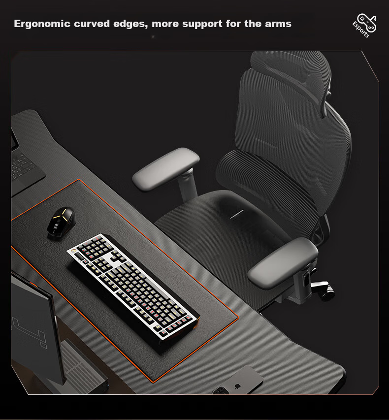 Loctek Black Warrior PRO Dual Motor Solid Wood Electric Adjustable Gaming Desk 1.4m Rubberwood 12