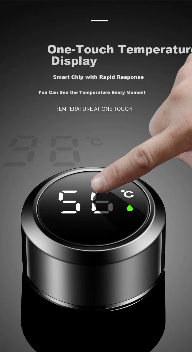 Tea Edge 304 Stainless Steel Smart Temperature Display Insulated Mug Large Capacity Business Tea Water Separation Cup for Office Men and Women 7