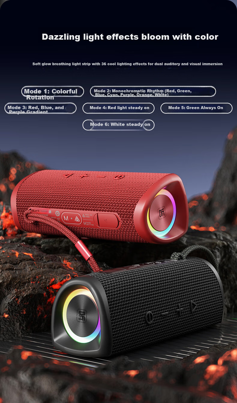 Himalaya Good Voice Shengyan T5 Smart Bluetooth Speaker Portable Computer Home Desktop PC Audio Gaming Mini Player JBL Lava Red with Annual Membership 6