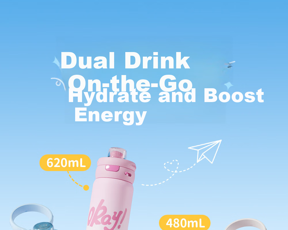 FGA Fugang Children's Insulated Bottle 316L Stainless Steel Large Capacity Portable Straw Water Cup for School Students 1