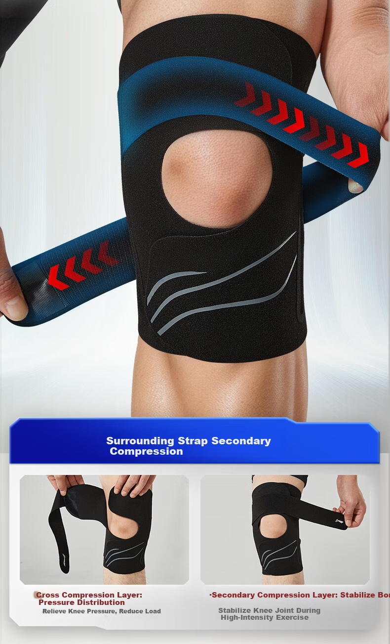 Li-Ning Knee Pads Summer Lightweight Protective Meniscus Injury Prevention Unisex Arthritis Support for Mountaineering Basketball Badminton Running 11