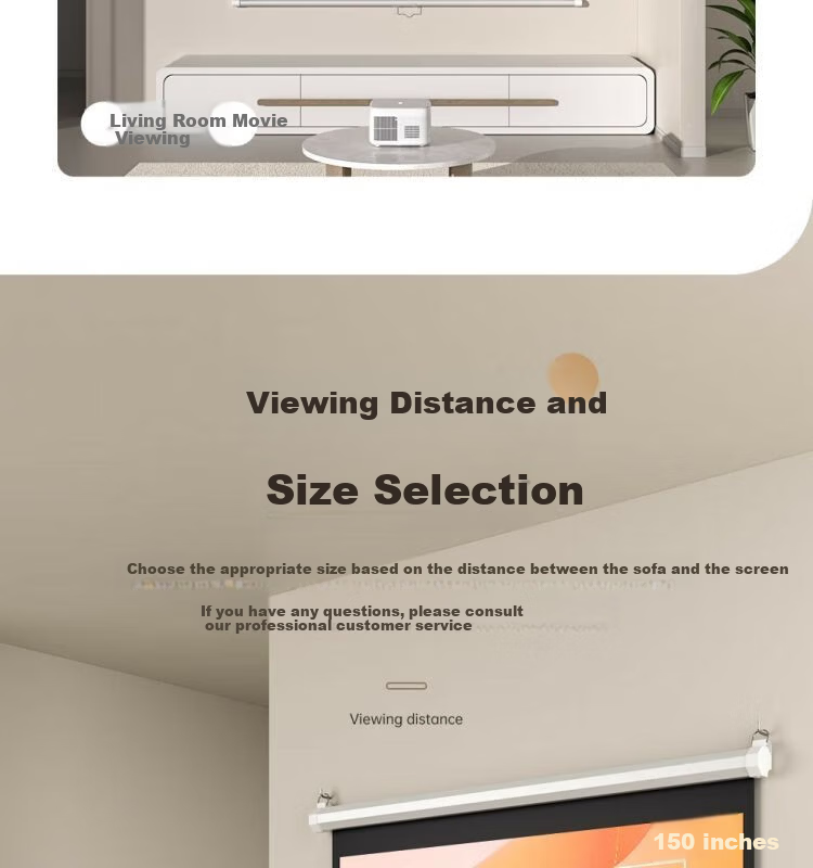 Ganyi HD Manual Self-Locking Projection Screen White Fiberglass C100 100-inch 16:9 for Home Office Education Hidden Ceiling Wall Mount Compatible with XGIMI, JmGO, Dangbei, Epson 14