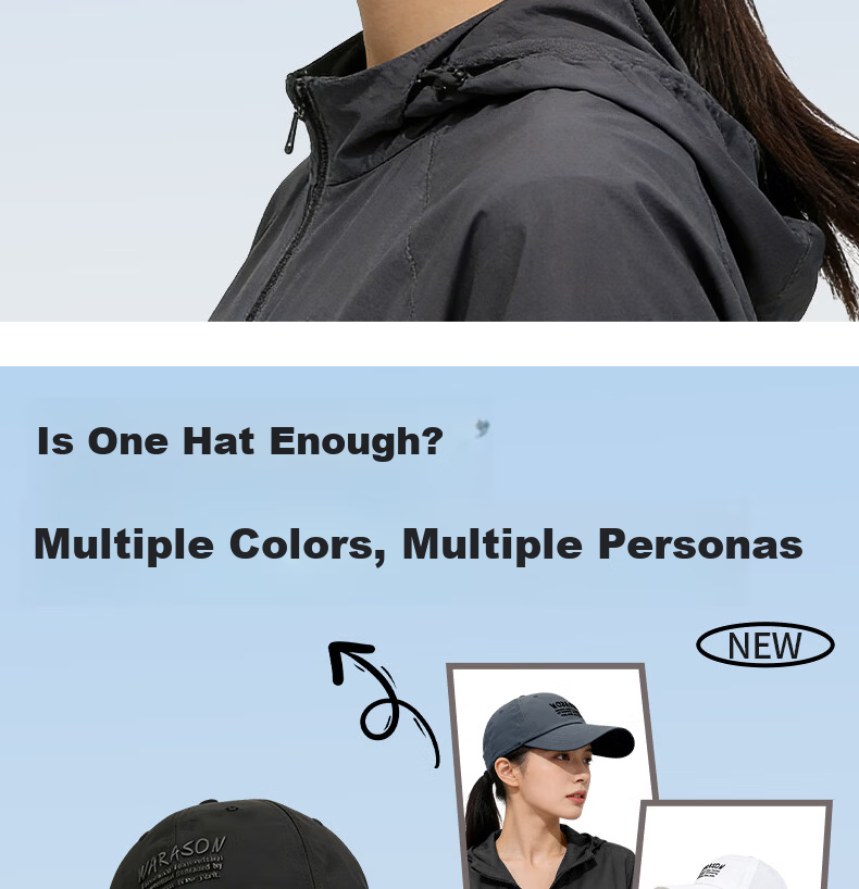 TUCANO Women's Summer Sunshade Outdoor Fishing Quick-Dry Baseball Cap UV Protection Versatile Face-Slimming Sun Hat 11