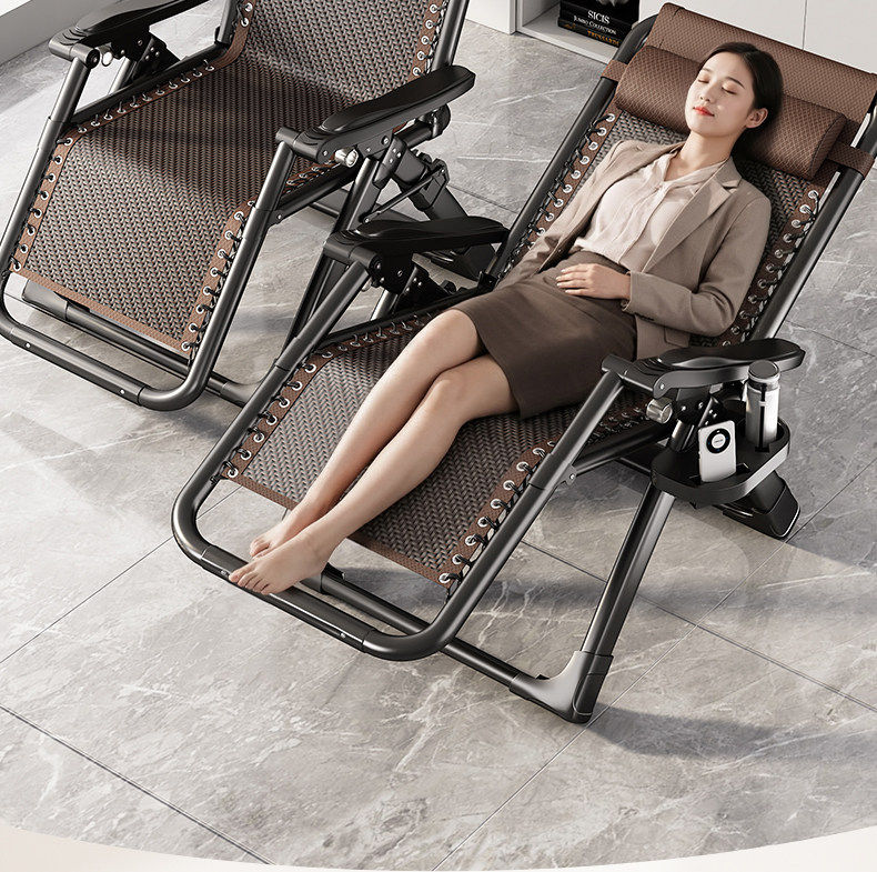 Qiyinge Folding Recliner Chair 2026 New Model Foldable Lounge Chair for Balcony Home Use Comfortable Rattan Chair for Elderly Long Sitting 6