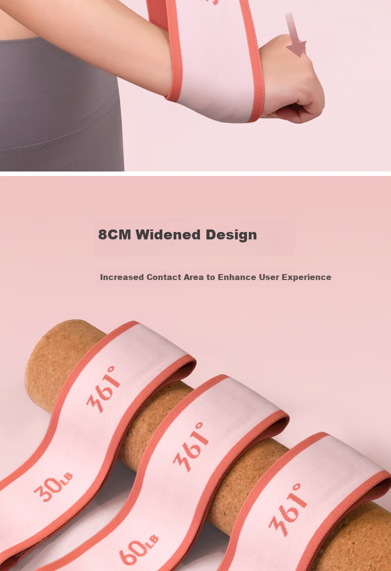 361° Yoga Resistance Band Elastic Fitness Glute Trainer Hip Lifting Stretching Loop Squat Pull Band for Women 5
