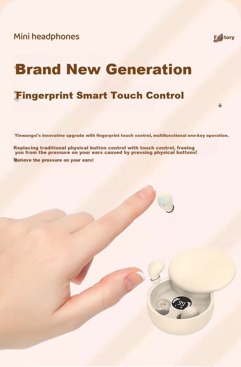 EZHK Mini Bluetooth Earbuds Invisible Hidden Work Earphones Ultra-Compact In-Ear 2mm Design for Discreet Use 9