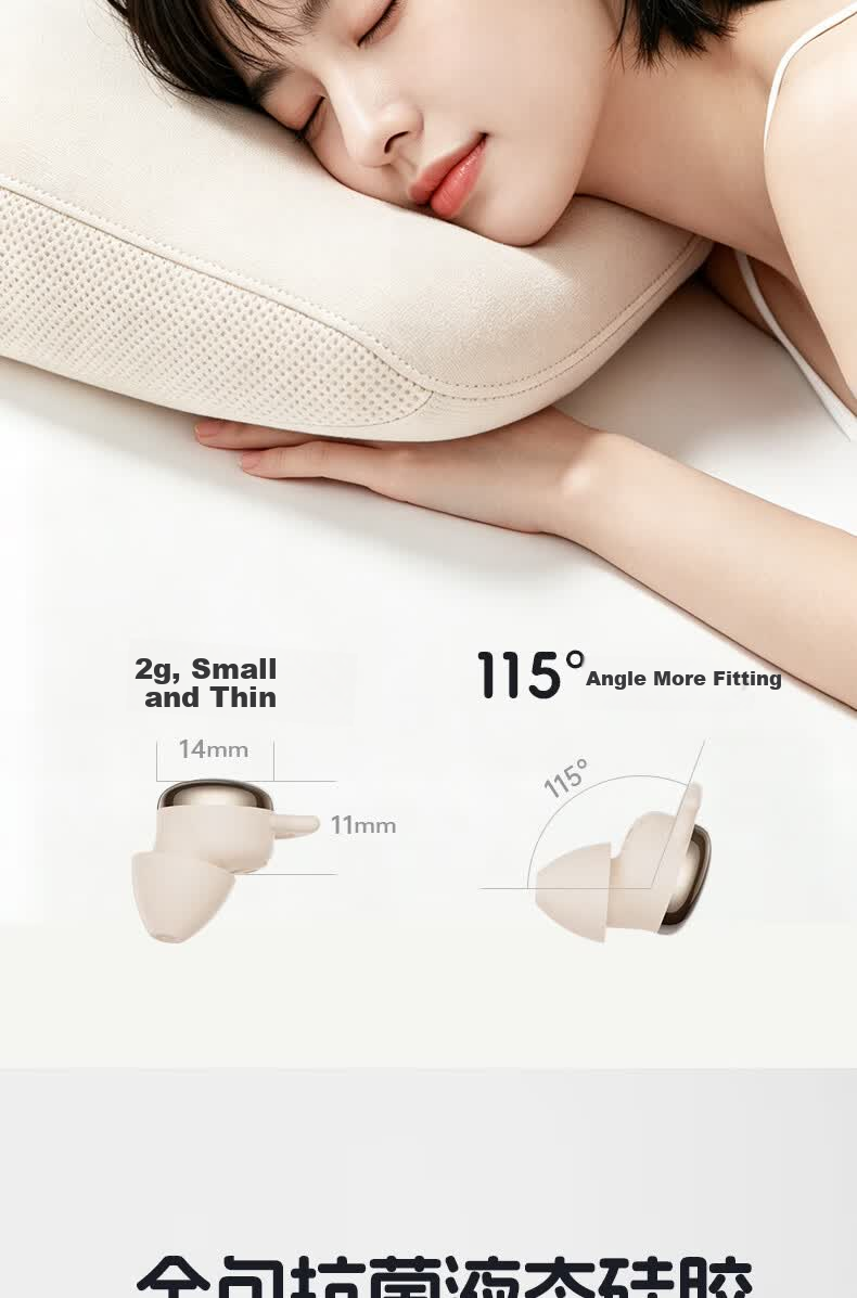 Chengao Sleep Headphones Deep Sleep Pod Bluetooth Earphones Wireless Noise-Cancelling Sleep Earplugs Invisible Compact Side-Sleeping Compatible S6 Purple 7