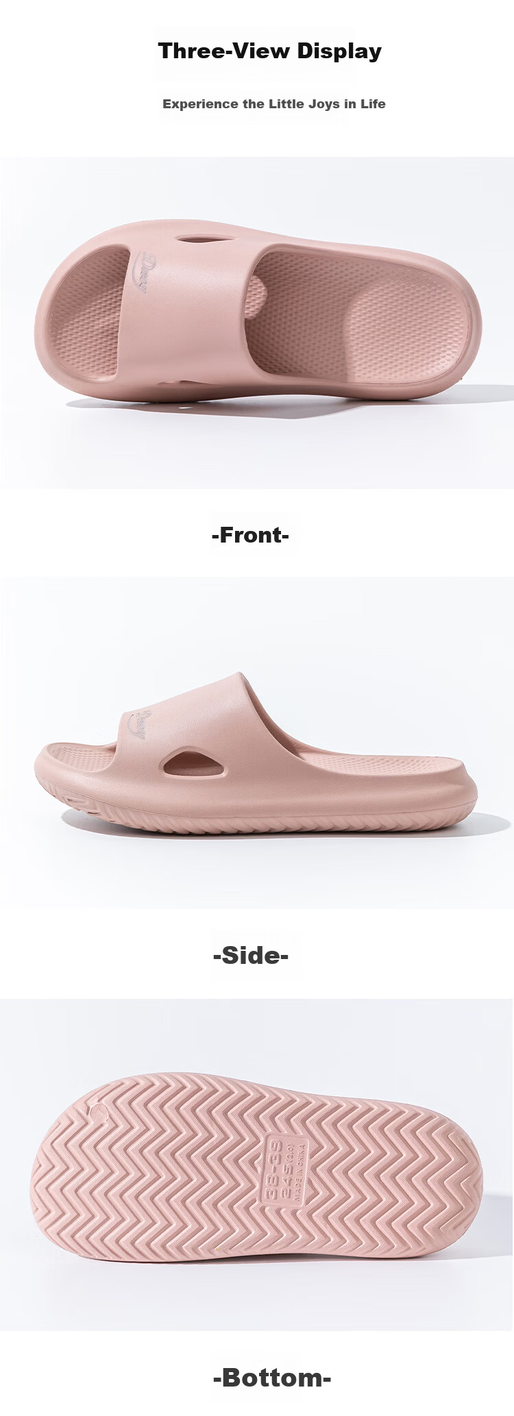 Darcy Sir Women's Summer Indoor Home Thick Sole Bathroom Non-Slip Couple Outdoor Soft Feeling Slippers Men's 17