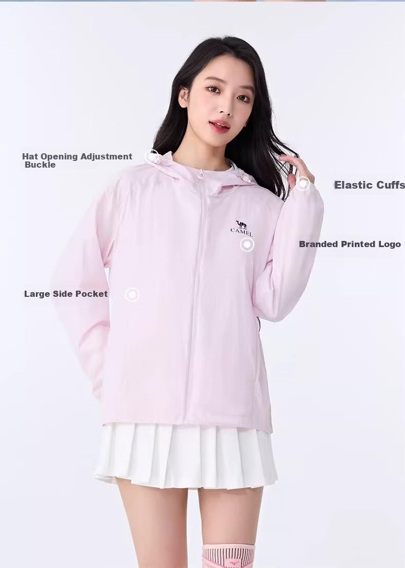 CAMEL Original Yarn Dry and Wet State Sun Protection Jacket for Women Slim Fit 2026 Spring Summer New Cool Breathable Water-Repellent Jacket for Men 0007 3