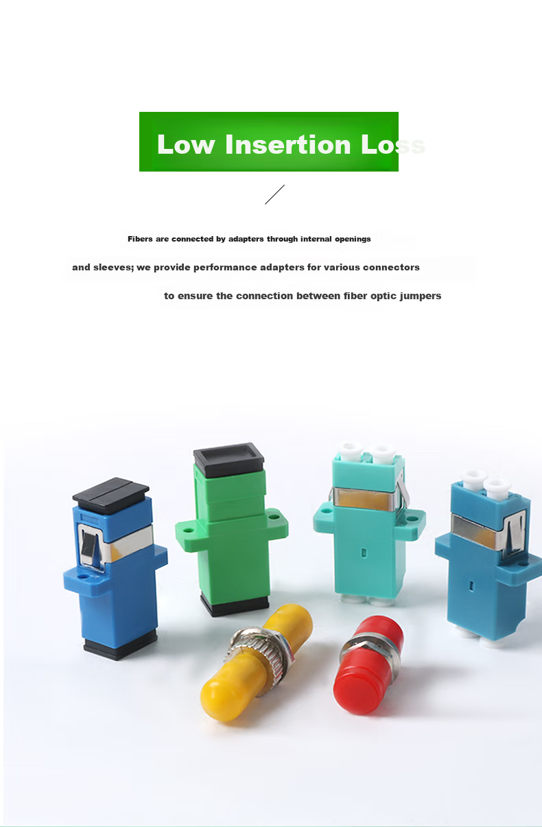 Hengpu Fiber Optic Adapter LC/UPC Duplex Single Mode Engineering Telecom Grade Coupler/Flange/Extension Adapter 1 Piece HP-LC11 7