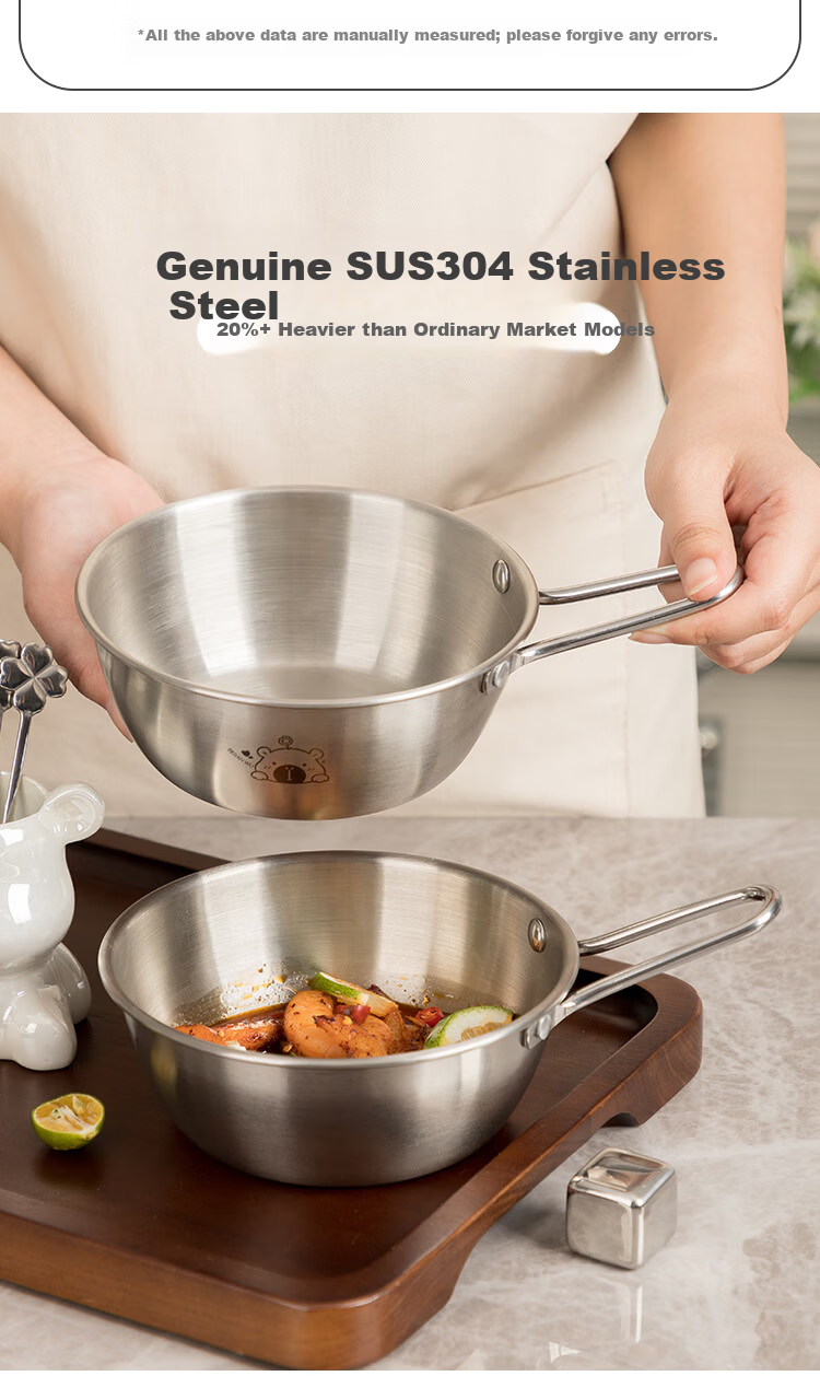 Banwu Life 304 Stainless Steel Sherpa Bowl Outdoor Camping Small Bowl Rice Wine Bowl Cooking Bowl Korean Style Seasoning Bowl Portable Bowl 4