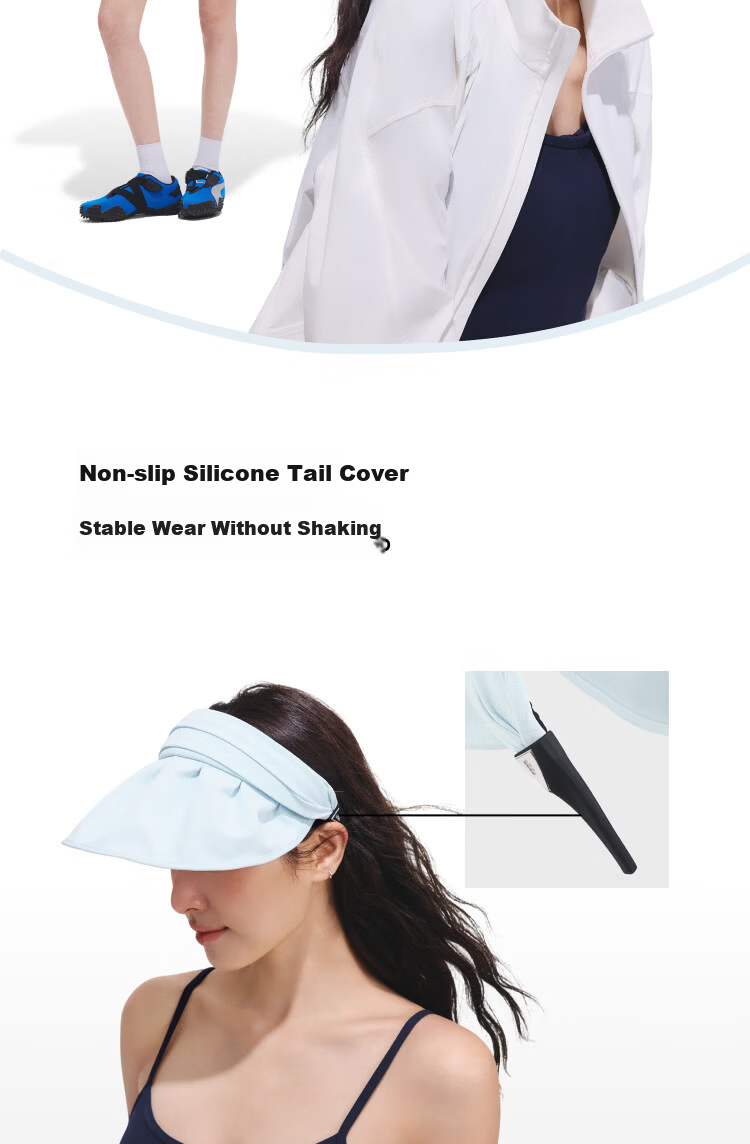 Beneunder Open-Top Sun Protection Hat for Women, Sun Visor Headband, UV Protection, Portable and Foldable 14