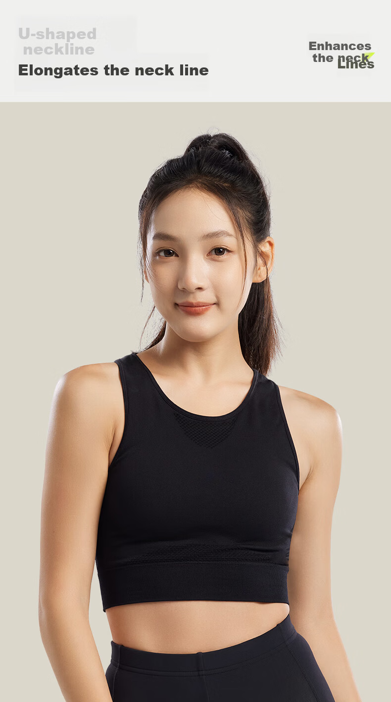 LI-NING Women's Sports Bra Running Vest Shockproof Push-Up Anti-Sagging Yoga Fitness High-Intensity Quick-Dry Lightweight 4