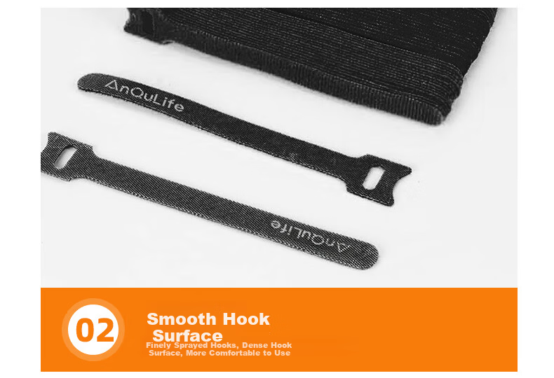 ANQULIFE Desktop Computer Magic Tape Cable Organizer Wire Management Strap with Cat Eye Cable Tie AQ-D008 3